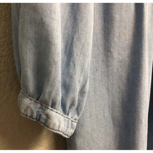 Old Navy Pintuck Chambray Tunic Dress Sz Small Knee Length - Picture 7 of 11